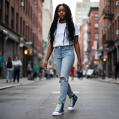 Never Alienated -Women’s High Top Canvas Shoes