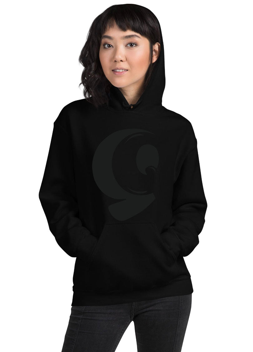 Printed On the Back - Black Ghost Unisex Hoodie