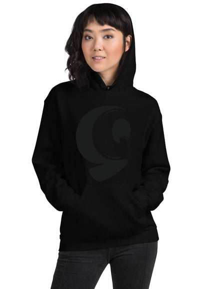 Printed On the Back - Black Ghost Unisex Hoodie